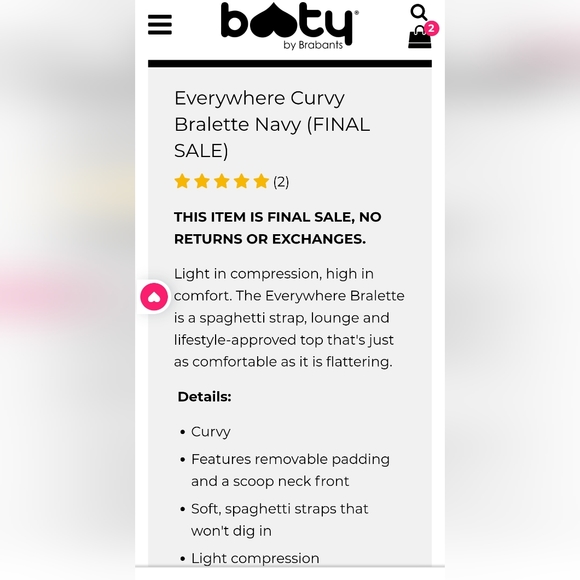 Booty by brabants BLACK CURVY everywhere Bralette - Picture 5 of 7